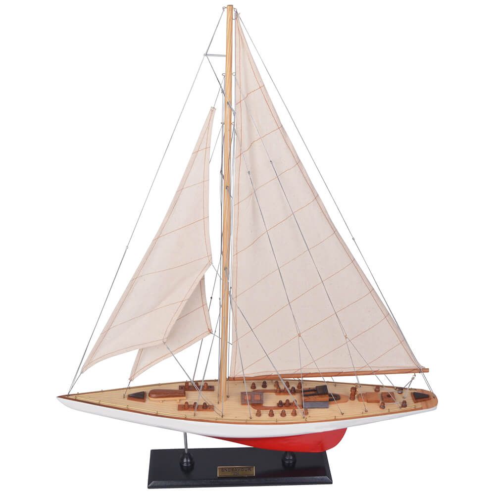 Modèle réduit de yacht Endeavour rouge/blanc (gamme standard) - AM (AS154)